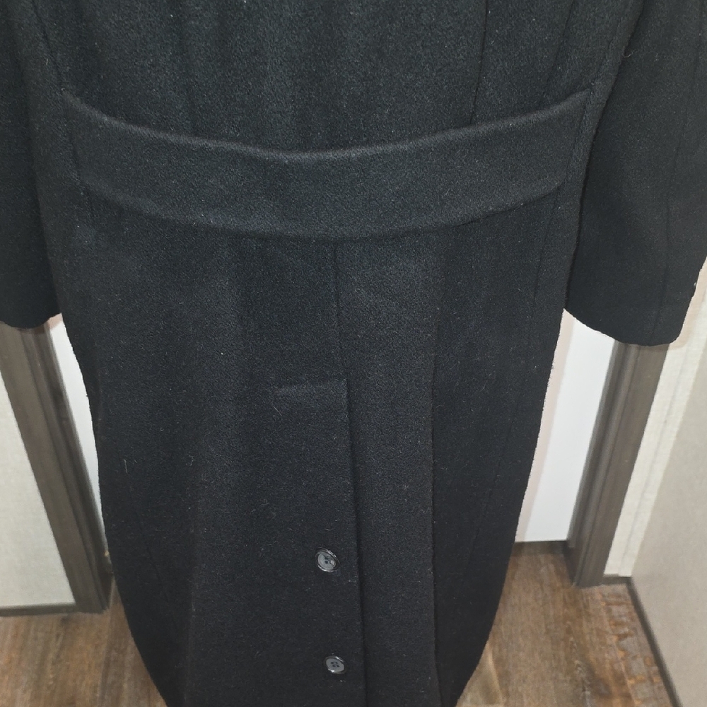 Ashley Scott Black Women's Trench Coat - Picture 3 of 11